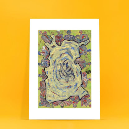 Posters, Prints, & Visual Artwork People Vibrant Circle Expressionism: "Gathering"