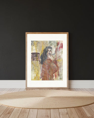 Posters, Prints, & Visual Artwork Pregnant Woman Print - Charming Woman
