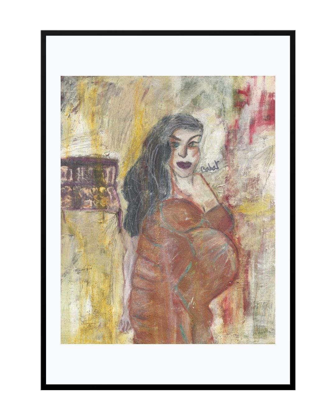 Posters, Prints, & Visual Artwork Pregnant Woman Print - Charming Woman