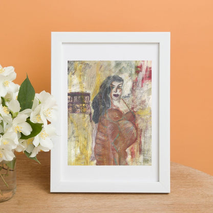 Posters, Prints, & Visual Artwork Pregnant Woman Print - Charming Woman