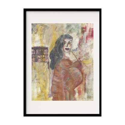 Posters, Prints, & Visual Artwork Pregnant Woman Print - Charming Woman