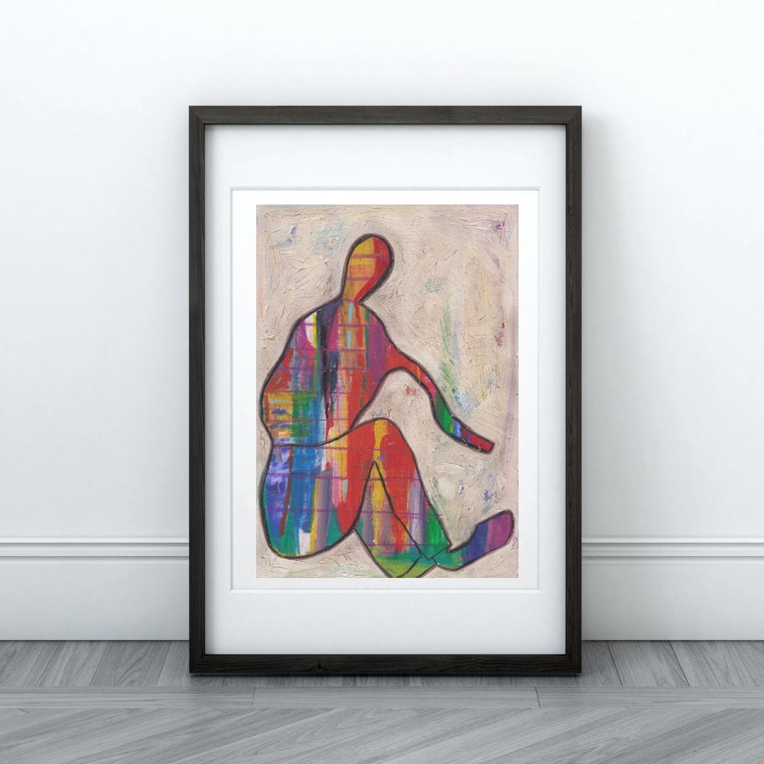 Posters, Prints, & Visual Artwork Queer Abstract Neo-Expressionism Painting: "Pride"