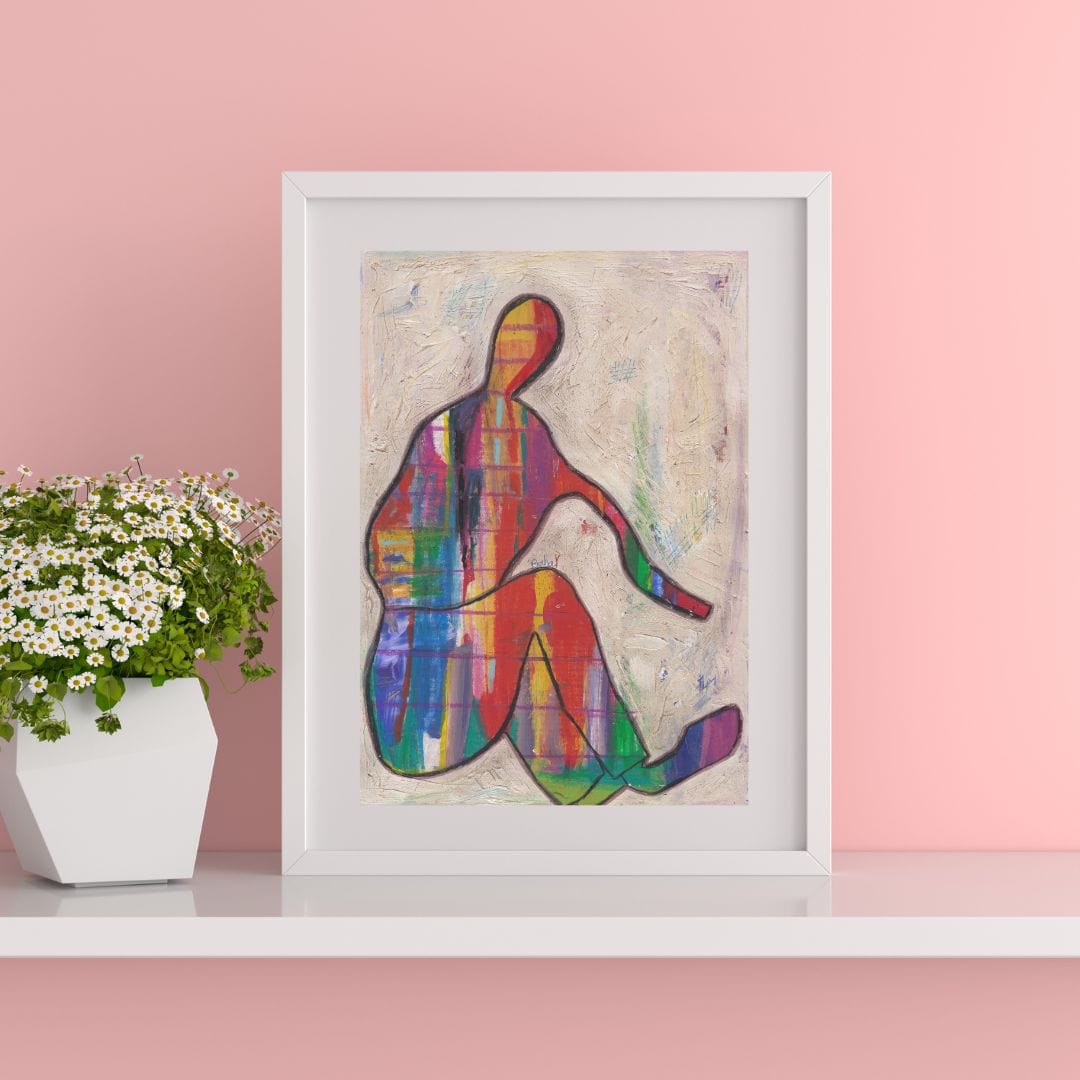 Posters, Prints, & Visual Artwork Queer Abstract Neo-Expressionism Painting: "Pride"