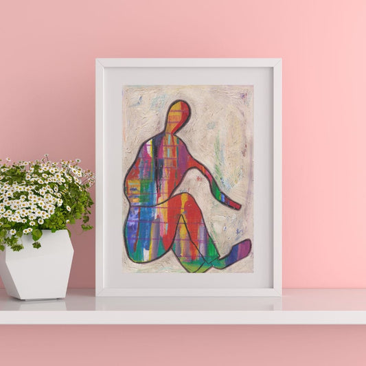 Posters, Prints, & Visual Artwork Queer Abstract Neo-Expressionism Painting: "Pride"