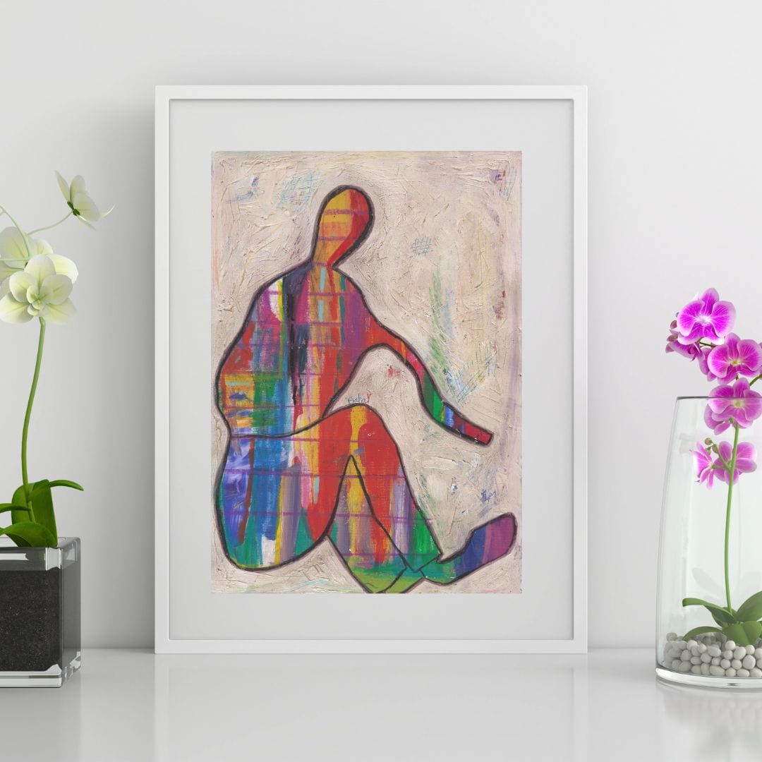 Posters, Prints, & Visual Artwork Queer Abstract Neo-Expressionism Painting: "Pride"