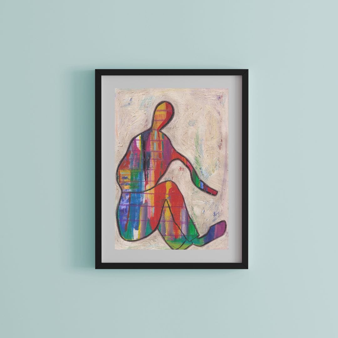 Posters, Prints, & Visual Artwork Queer Abstract Neo-Expressionism Painting: "Pride"