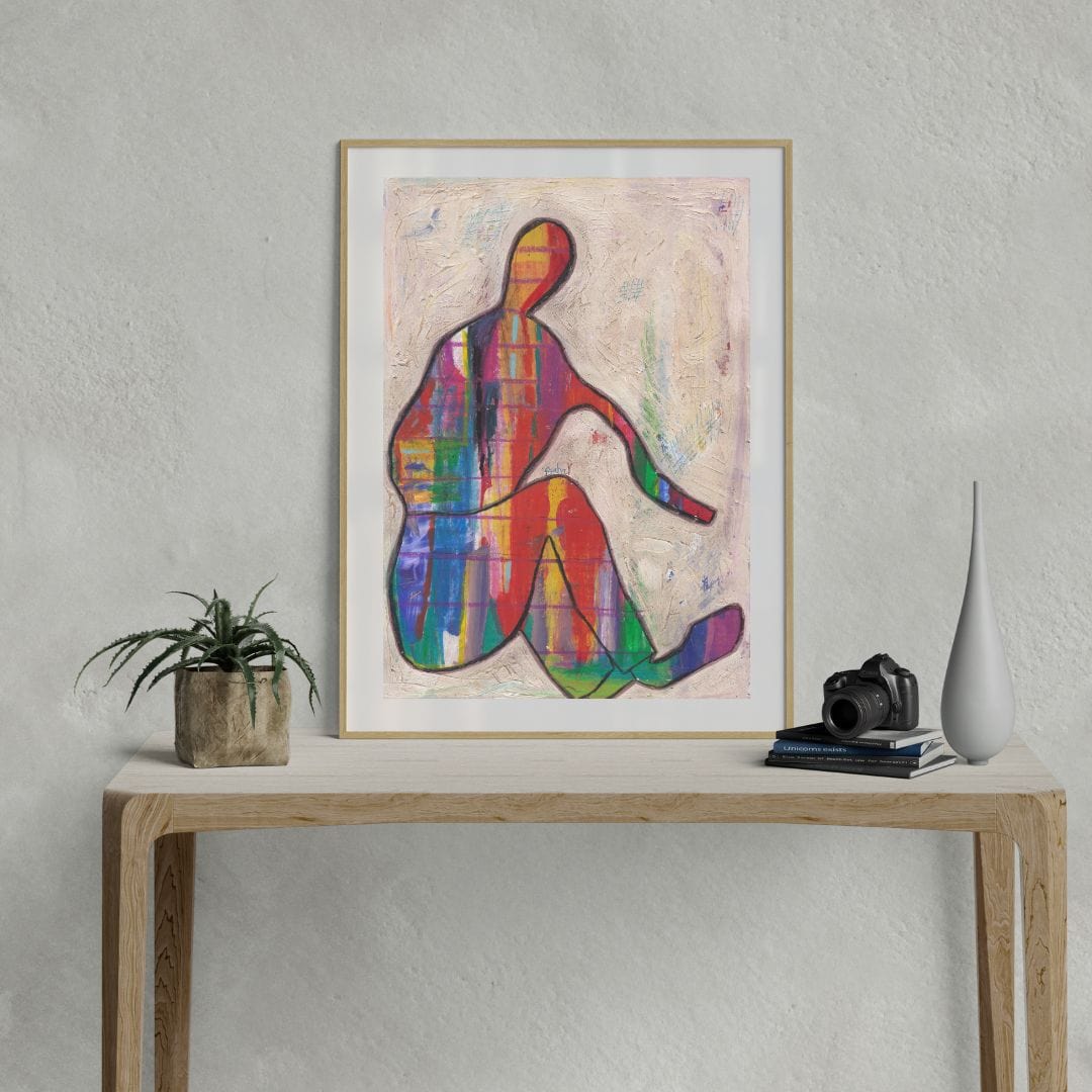 Posters, Prints, & Visual Artwork Queer Abstract Neo-Expressionism Painting: "Pride"