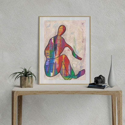 Posters, Prints, & Visual Artwork Queer Abstract Neo-Expressionism Painting: "Pride"