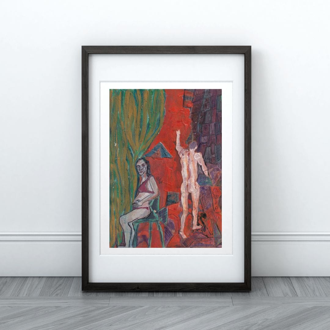 Posters, Prints, & Visual Artwork Relationship Abstract Expressionism: "Her Decision"