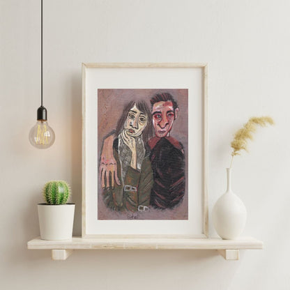 Posters, Prints, & Visual Artwork Relationship Figurative Expressionist Art "Divorce"