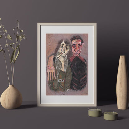 Posters, Prints, & Visual Artwork Relationship Figurative Expressionist Art "Divorce"