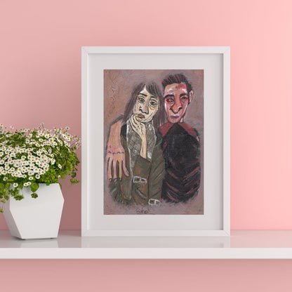 Posters, Prints, & Visual Artwork Relationship Figurative Expressionist Art "Divorce"