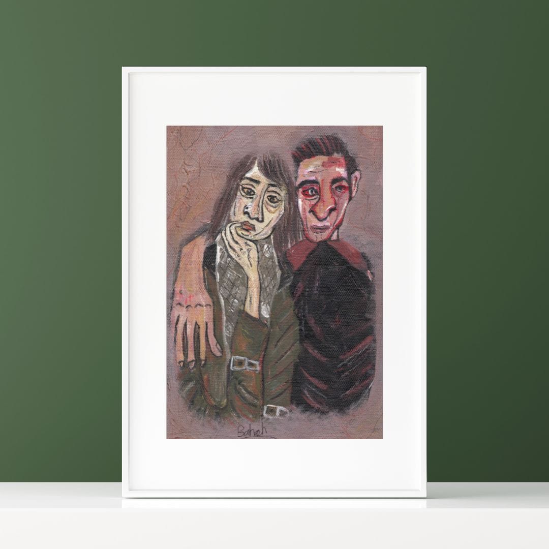 Posters, Prints, & Visual Artwork Relationship Figurative Expressionist Art "Divorce"