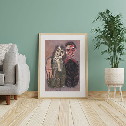 Posters, Prints, & Visual Artwork Relationship Figurative Expressionist Art "Divorce"