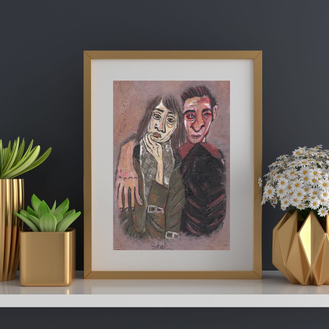 Posters, Prints, & Visual Artwork Relationship Figurative Expressionist Art "Divorce"