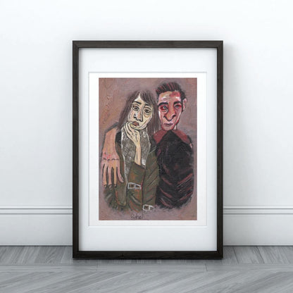 Posters, Prints, & Visual Artwork Relationship Figurative Expressionist Art "Divorce"