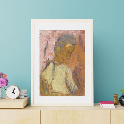 Posters, Prints, & Visual Artwork Sad Man Figurative Surreal Portrait: "The Sad Man"