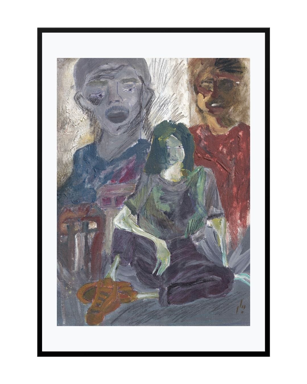 Posters, Prints, & Visual Artwork Scary Expressionist Print - Family