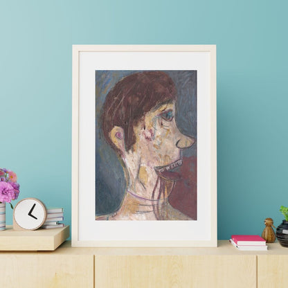 Posters, Prints, & Visual Artwork Scary Kid Figurative Expressionist Art: "Emanuel"