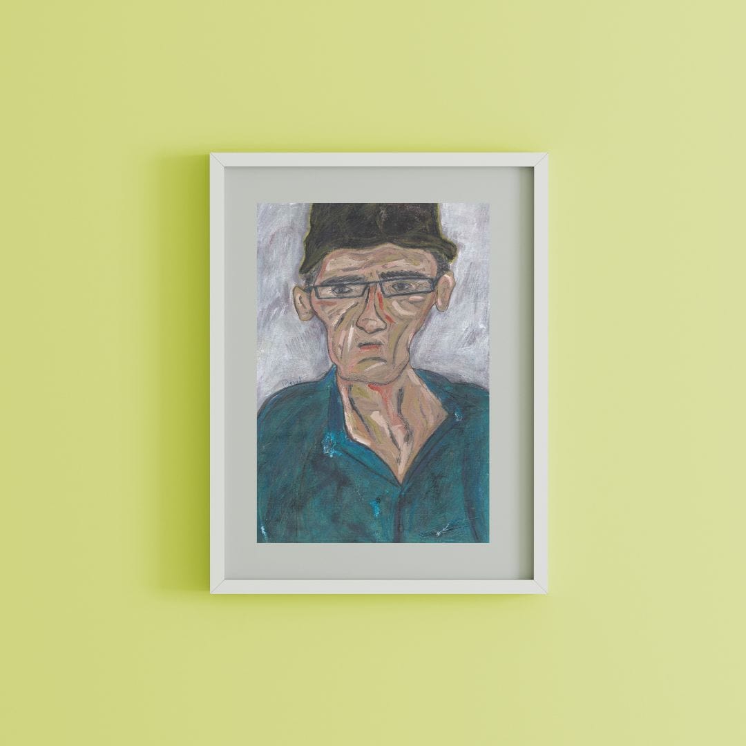 Posters, Prints, & Visual Artwork Serious Man Figurative Expressionism: "The Sage"