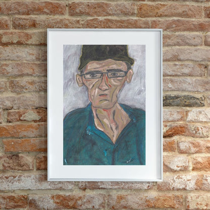 Posters, Prints, & Visual Artwork Serious Man Figurative Expressionism: "The Sage"