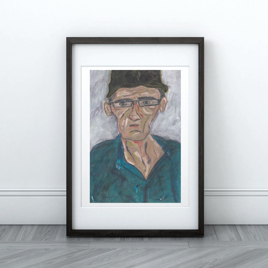 Posters, Prints, & Visual Artwork Serious Man Figurative Expressionism: "The Sage"