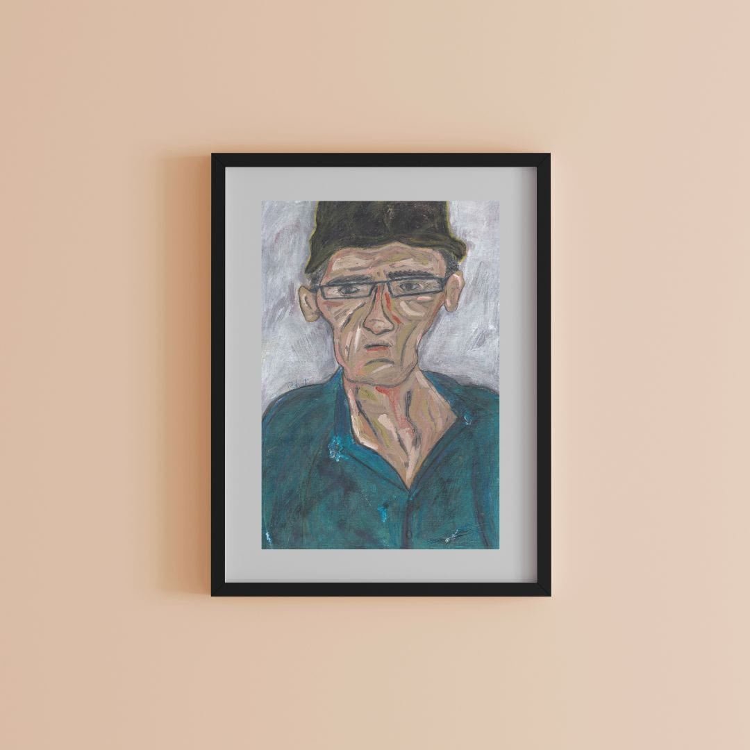 Posters, Prints, & Visual Artwork Serious Man Figurative Expressionism: "The Sage"