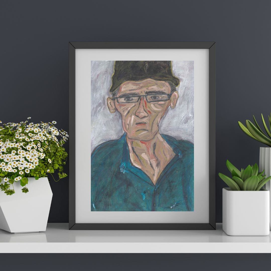 Posters, Prints, & Visual Artwork Serious Man Figurative Expressionism: "The Sage"