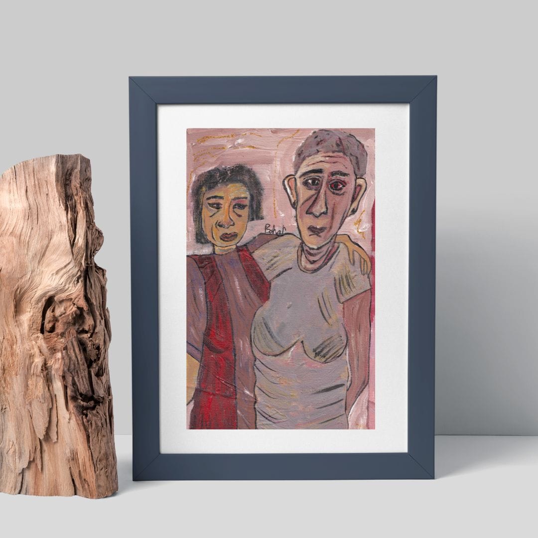 Posters, Prints, & Visual Artwork Sisters Figurative Expressionism: "Ugly Sisters"