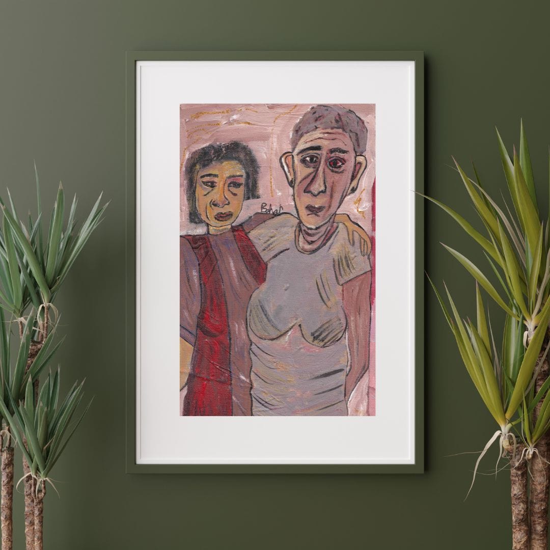 Posters, Prints, & Visual Artwork Sisters Figurative Expressionism: "Ugly Sisters"