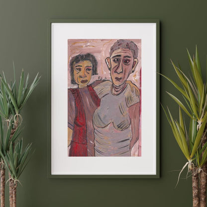 Posters, Prints, & Visual Artwork Sisters Figurative Expressionism: "Ugly Sisters"