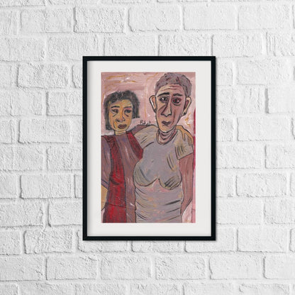 Posters, Prints, & Visual Artwork Sisters Figurative Expressionism: "Ugly Sisters"