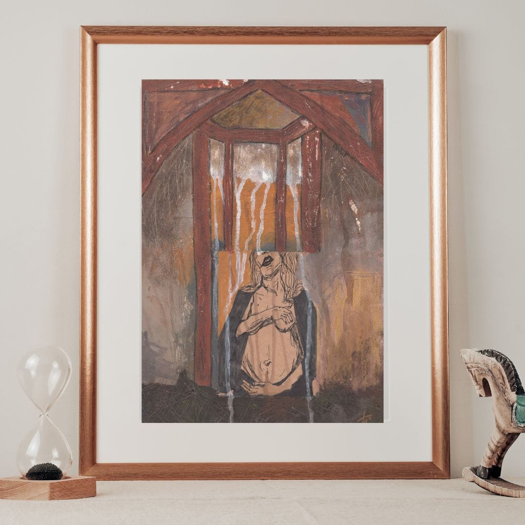 Posters, Prints, & Visual Artwork Solitude Abstract Expressionist Art: "Holy Mother"