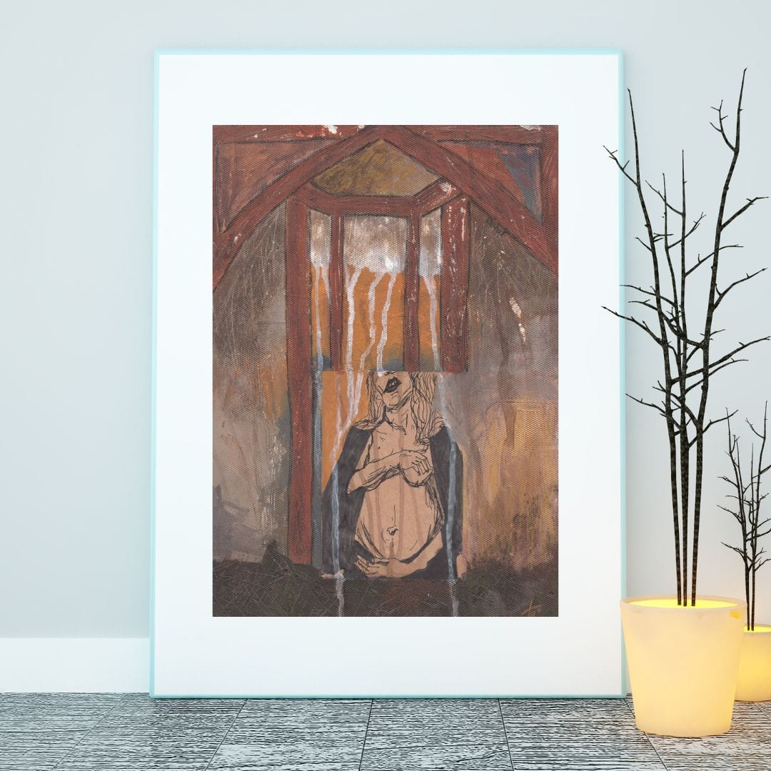 Posters, Prints, & Visual Artwork Solitude Abstract Expressionist Art: "Holy Mother"