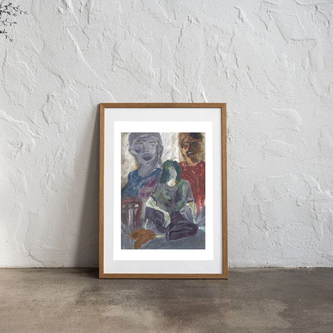 Posters, Prints, & Visual Artwork Spooky Expressionist Abstract Wall Art: "Family"