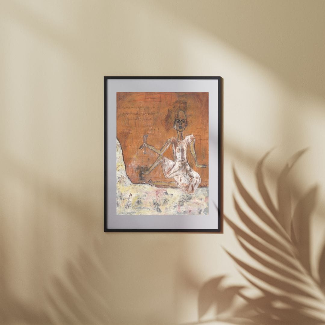 Posters, Prints, & Visual Artwork Surreal Figure Expressionism Wall Art: "Mango"