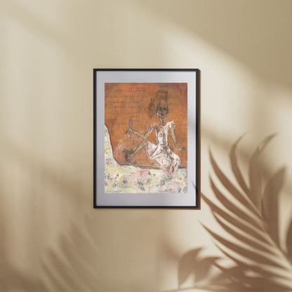 Posters, Prints, & Visual Artwork Surreal Figure Expressionism Wall Art: "Mango"