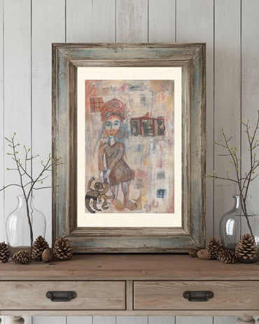 Posters, Prints, & Visual Artwork Surrealism Painting Portrait - Lost Child