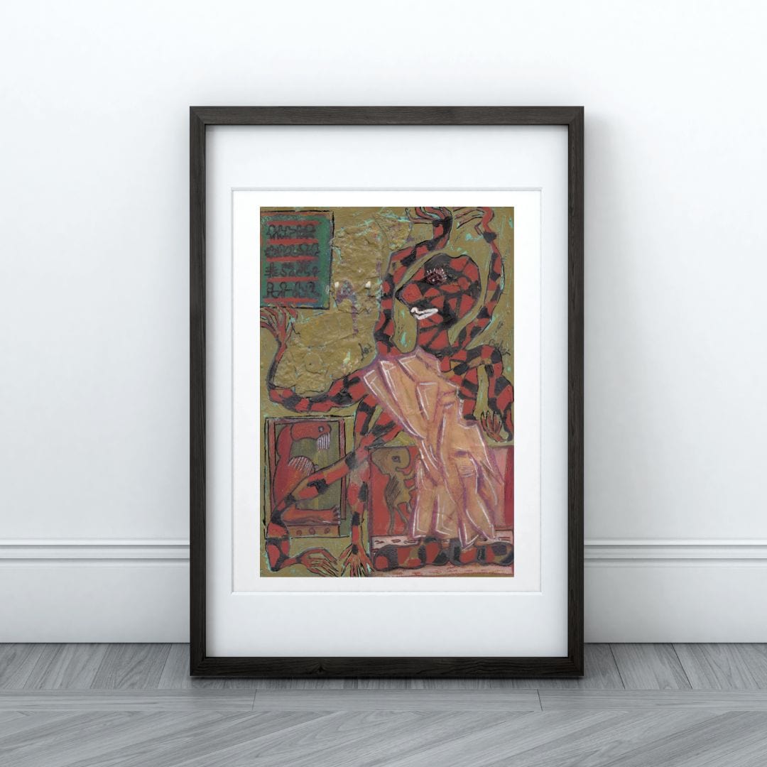 Posters, Prints, & Visual Artwork Weird Expressionist Print - Spider Woman