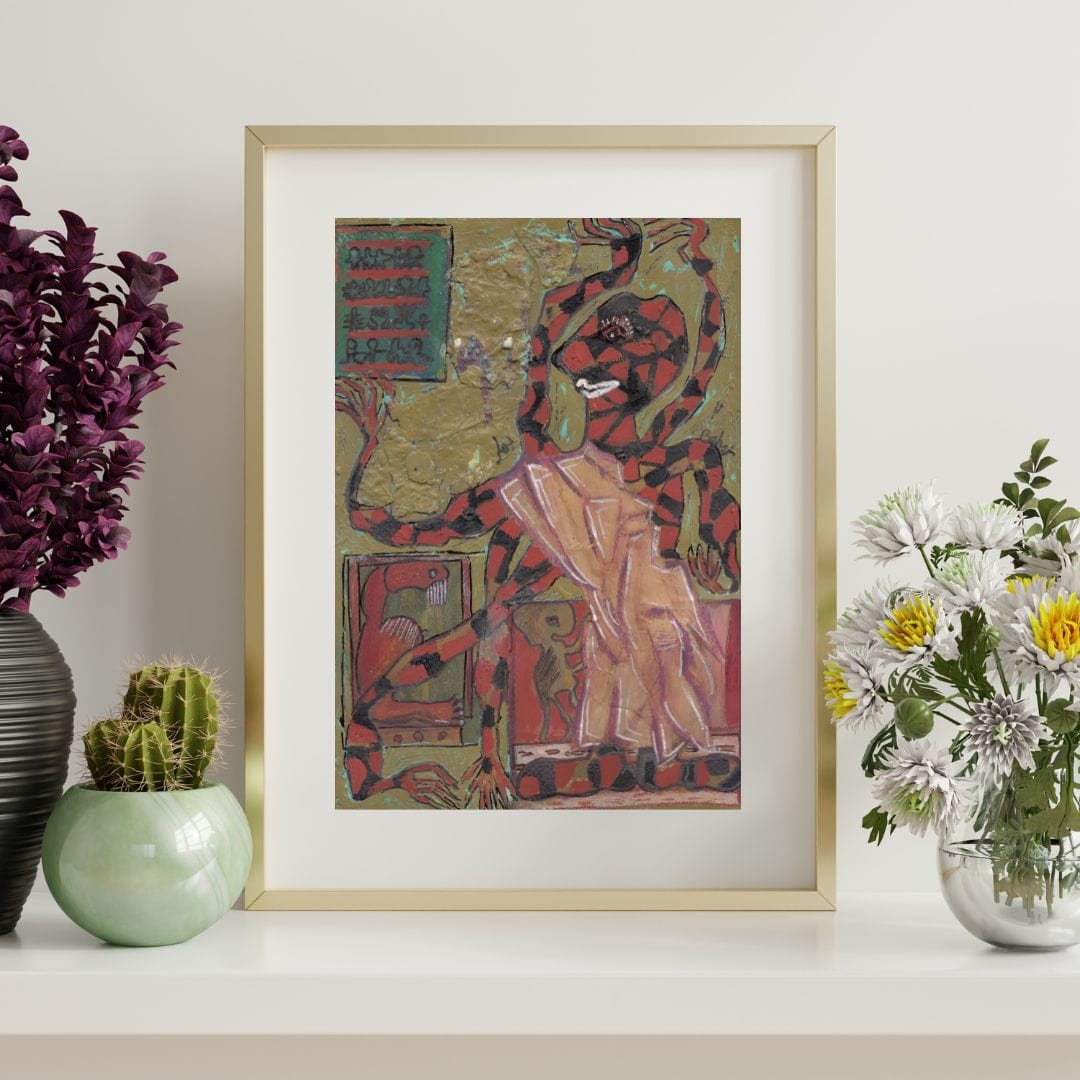 Posters, Prints, & Visual Artwork Weird Expressionist Print - Spider Woman