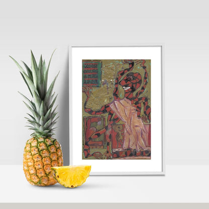 Posters, Prints, & Visual Artwork Weird Expressionist Print - Spider Woman