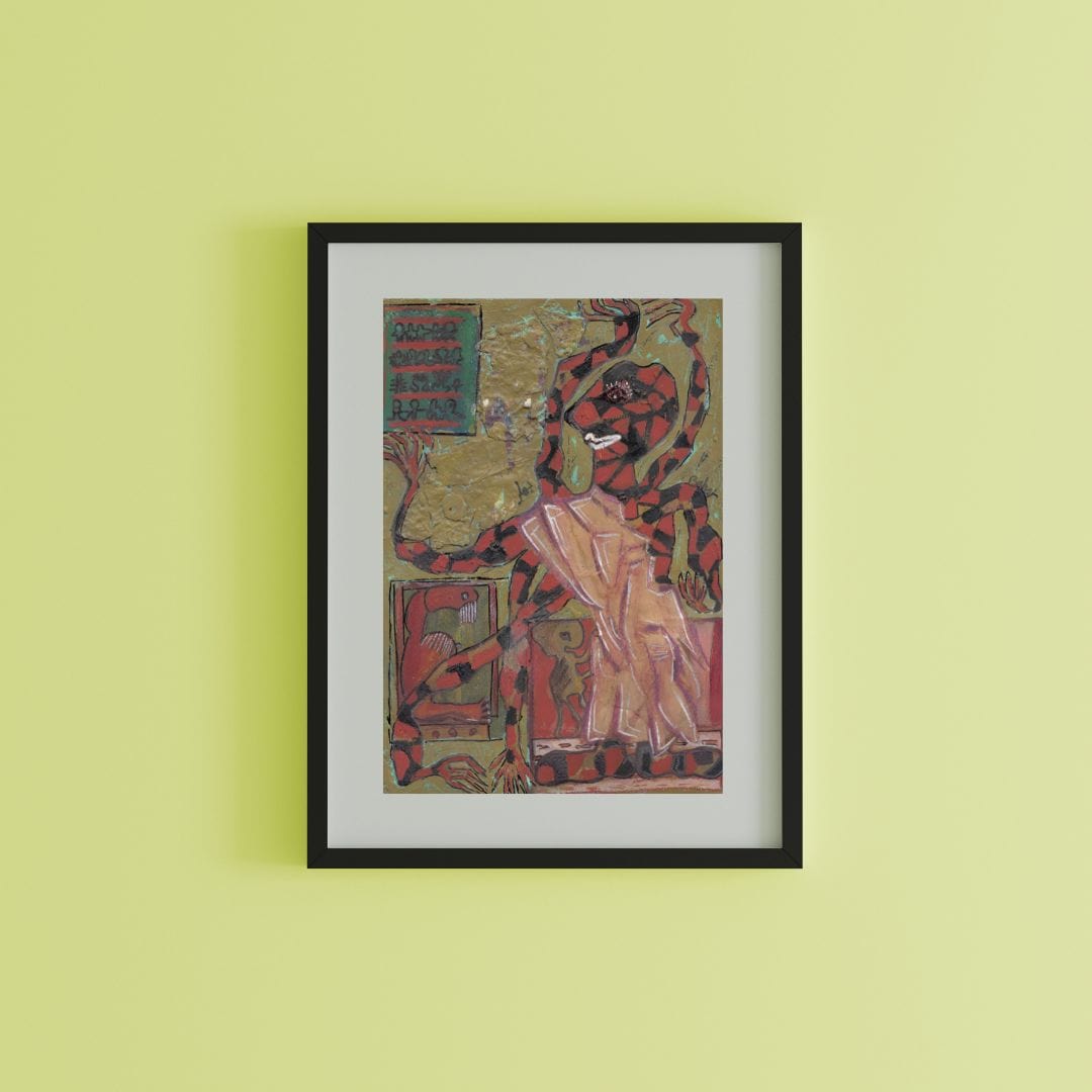 Posters, Prints, & Visual Artwork Weird Expressionist Print - Spider Woman