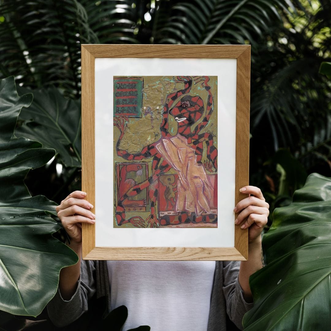 Posters, Prints, & Visual Artwork Weird Expressionist Print - Spider Woman