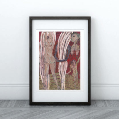 Posters, Prints, & Visual Artwork Woman Abstract Art: "The Woman Behind the Curtain"