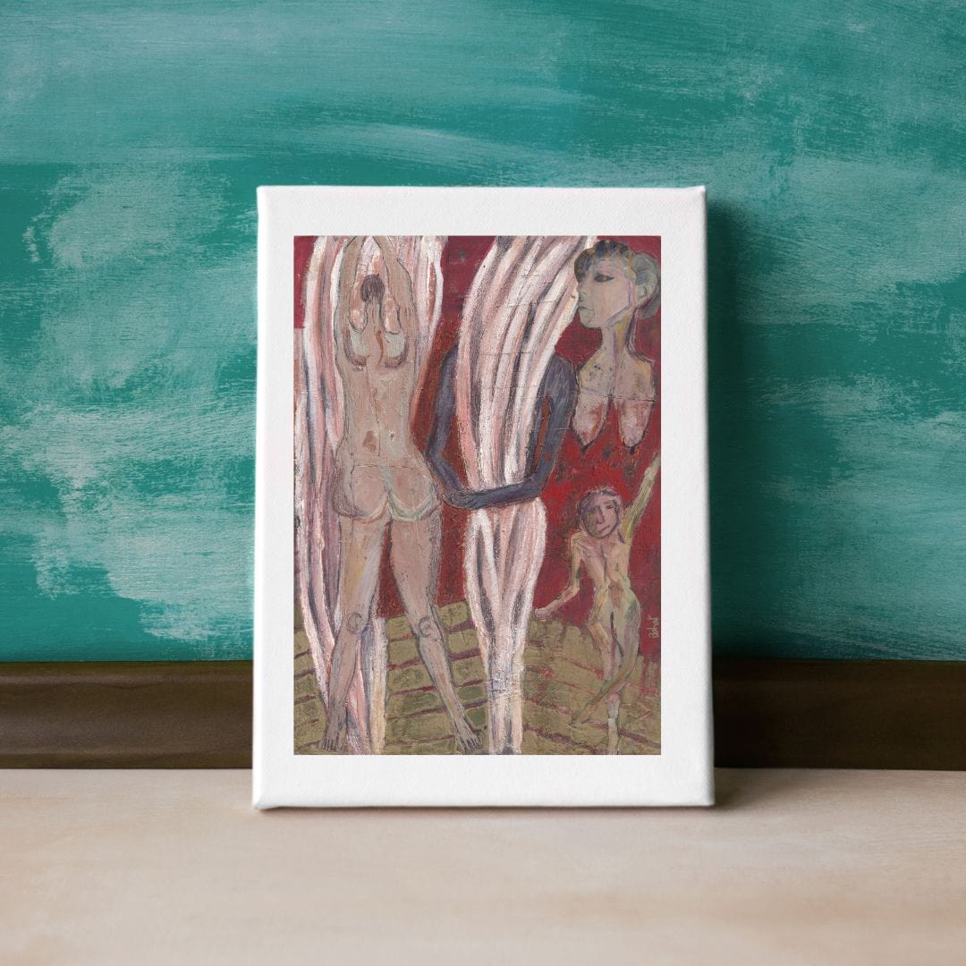 Posters, Prints, & Visual Artwork Woman Abstract Art: "The Woman Behind the Curtain"