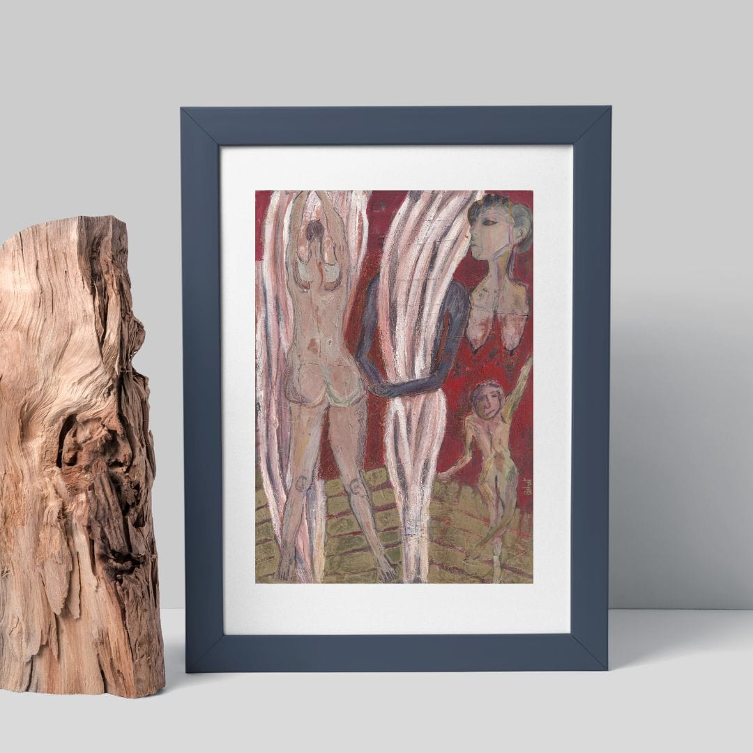 Posters, Prints, & Visual Artwork Woman Abstract Art: "The Woman Behind the Curtain"