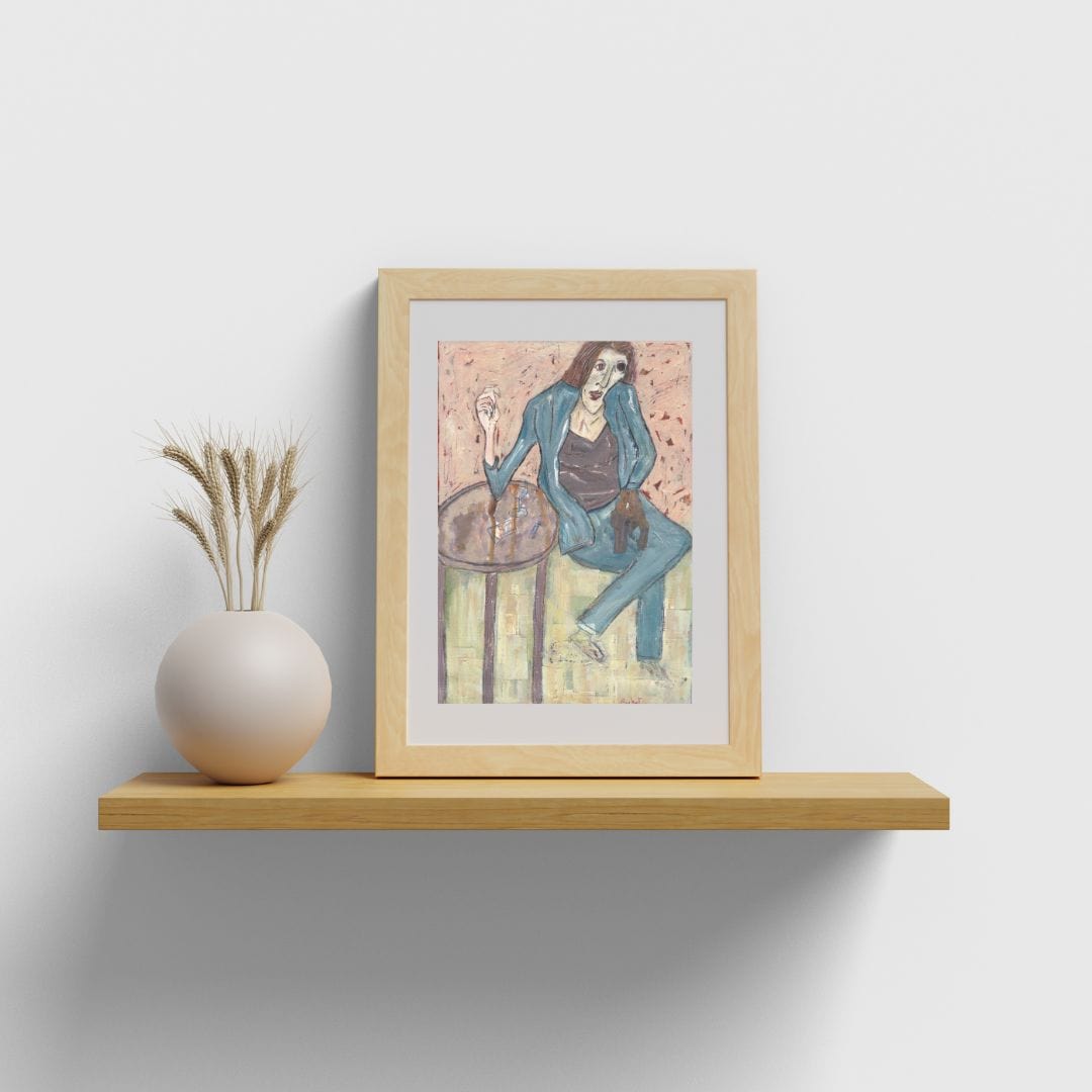 Posters, Prints, & Visual Artwork Woman in Suit Figurative Portrait: "Baseball Coach"