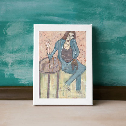 Posters, Prints, & Visual Artwork Woman in Suit Figurative Portrait: "Baseball Coach"