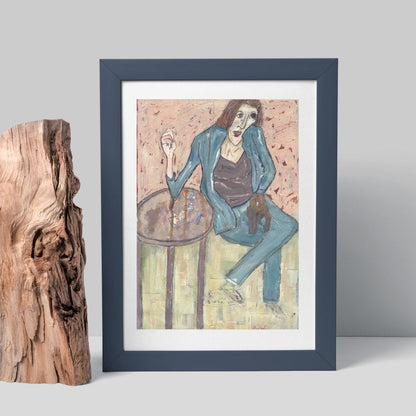 Posters, Prints, & Visual Artwork Woman in Suit Figurative Portrait: "Baseball Coach"