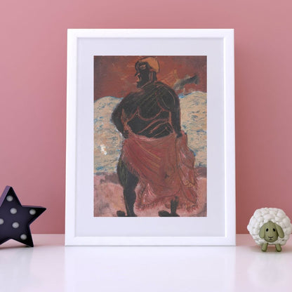 Posters, Prints, & Visual Artwork Woman With Red Cloth Print - Bullfighter